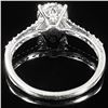 Image 2 : 2.3 DWT 14 KT Wht Gold w/ Diamond Ring Sz:9
