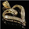 Image 3 : 1.4 DWT 10 KT Gold Heart Pendant w/ Diamond