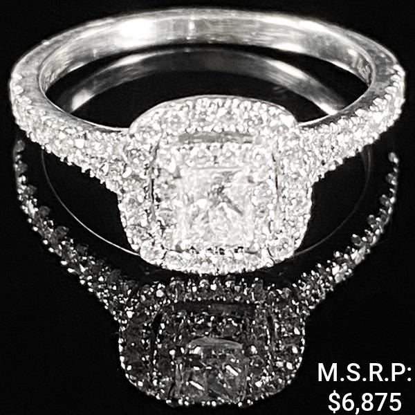 2.4 DWT 14 KT Neil Lane Wht Gold Dia Ring Sz:7.5