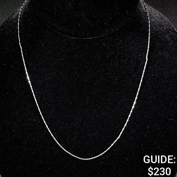 2 G 14 KT 18" White Gold Necklace