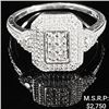 Image 1 : 2.3 DWT 10 KT Wht Gold w/ Diamond Ring Sz:7.5