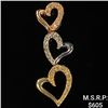 Image 1 : 0.9 DWT 10 KT Gold Trpl Heart Pendant w/ Diamond