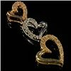 Image 3 : 0.9 DWT 10 KT Gold Trpl Heart Pendant w/ Diamond