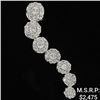 Image 1 : 1.4 DWT 10 KT Wht Gold Pendant w/ Diamond Lining