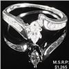 Image 1 : 1.4 DWT 14 KT Wht Gold w/ Diamond Ring Sz:5.5