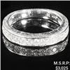 Image 1 : 2.1 DWT 14 KT Wht Gold w/ Diamond Ring Sz:4.5