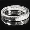 Image 3 : 2.1 DWT 14 KT Wht Gold w/ Diamond Ring Sz:4.5
