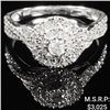 Image 1 : 1.7 DWT 10 KT Wht Gold w/ Diamond Ring Sz:6.5