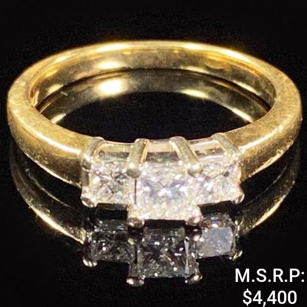 2.6 DWT 14 KT Gold w/ Diamonds Ring Sz: 6.5