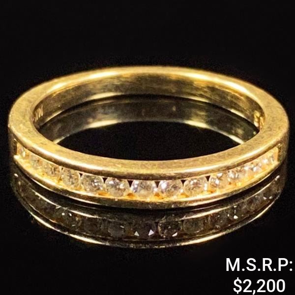 1.9 DWT 14 KT Gold w/ Diamond Ring Sz: 7