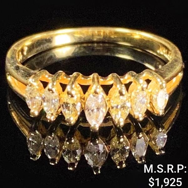1.7 DWT 14 KT Gold w/ Diamond Ring Sz: 6.5