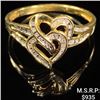 Image 1 : 1.7 DWT 10 KT Gold Hrts w/ Diamond Ring Sz:10
