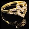 Image 3 : 1.7 DWT 10 KT Gold Hrts w/ Diamond Ring Sz:10