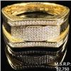 Image 1 : 3 DWT 10 KT Gold w/ Diamond Ring Sz: 9