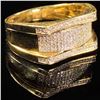 Image 3 : 3 DWT 10 KT Gold w/ Diamond Ring Sz: 9