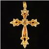 Image 2 : 1.5 DWT 10 KT Gold Cross Pendant w/ Diamonds