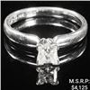 Image 1 : 2 DWT 14 KT Wht Gold w/ Diamond Ring Sz: 6.5