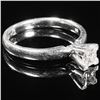 Image 3 : 2 DWT 14 KT Wht Gold w/ Diamond Ring Sz: 6.5