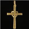 Image 2 : 0.9 DWT 14 KT Gold Cross Pendant w/ Diamond