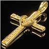 Image 3 : 0.9 DWT 14 KT Gold Cross Pendant w/ Diamond