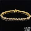 Image 1 : 3.9 DWT 14 KT Gold w/ Diamonds Bracelet