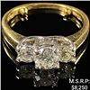 Image 1 : 2.2 DWT 14 KT Gold w/ Diamonds Ring Sz: 4