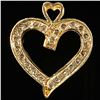 Image 2 : 1.2 DWT 10 KT Gold Heart Pendant w/ Diamond