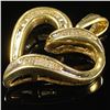 Image 3 : 2.1 DWT 10 KT Gold Heart Pendant w/ Diamond