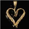 Image 2 : 1.4 DWT 10 KT Gold Heart Pendant w/ Diamond