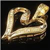 Image 3 : 1.4 DWT 10 KT Gold Heart Pendant w/ Diamond