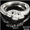 Image 1 : 1.9 DWT 10 KT Wht Gold w/ Diamond Ring Sz:6