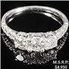 Image 1 : 1.3 DWT 10 KT Wht Gold w/ Diamond Ring Sz:7