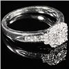 Image 3 : 2.2 DWT 10 KT Wht Gold w/ Diamond Ring Sz:6.5