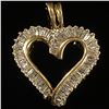 Image 2 : 1.5 DWT 10 KT Gold Heart Pendant w/ Diamond