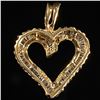 Image 3 : 1.5 DWT 10 KT Gold Heart Pendant w/ Diamond