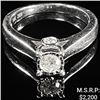 Image 1 : 2.5 DWT 10 KT Wht Gold w/ Diamonds Ring Sz: 7