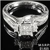 Image 1 : 2.4 DWT 10 KT Wht Gold w/ Diamond Ring Sz:6