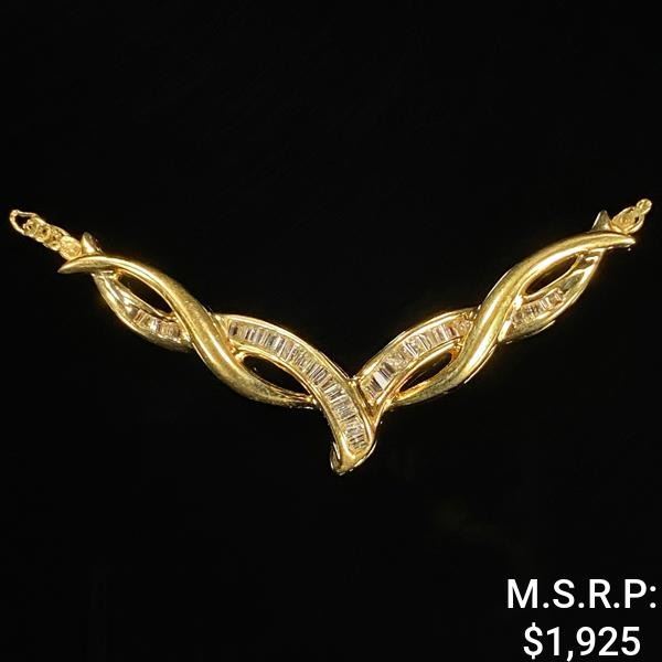 2.9 DWT 10 KT Gold Pendant w/ Diamond Lining