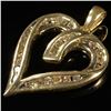 Image 3 : 1.4 DWT 10 KT Gold Heart Pendant w/ Diamond