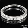Image 1 : 1.2 DWT 10 KT Wht Gold w/ Diamond Ring Sz:7