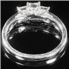 Image 2 : 2 DWT 10 KT Wht Gold w/ Diamond Ring Sz:6.5