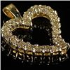 Image 3 : 1.1 DWT 10 KT Gold Heart Pendant w/ Diamond