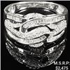Image 1 : 2.5 DWT 10 KT Wht Gold w/ Diamond Ring Sz:8.5