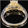 Image 2 : 2.1 DWT 14 KT Wht Gold w/ Diamond Ring Sz:6.5