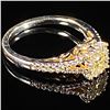 Image 3 : 2.1 DWT 14 KT Wht Gold w/ Diamond Ring Sz:6.5