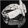 Image 3 : 4.4 DWT 10 KT Wht Gold w/ Diamond Ring Sz:7