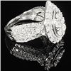 Image 4 : 4.4 DWT 10 KT Wht Gold w/ Diamond Ring Sz:7
