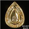 Image 1 : 1.8 DWT 14 KT Gold Pendant w/ Diamond Lining