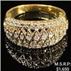 Image 1 : 3 DWT 10 KT Gold w/ Diamond Ring Sz: 7.5