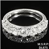 Image 1 : 2.3 DWT 14 KT Wht Gold w/ Diamond Ring Sz:8